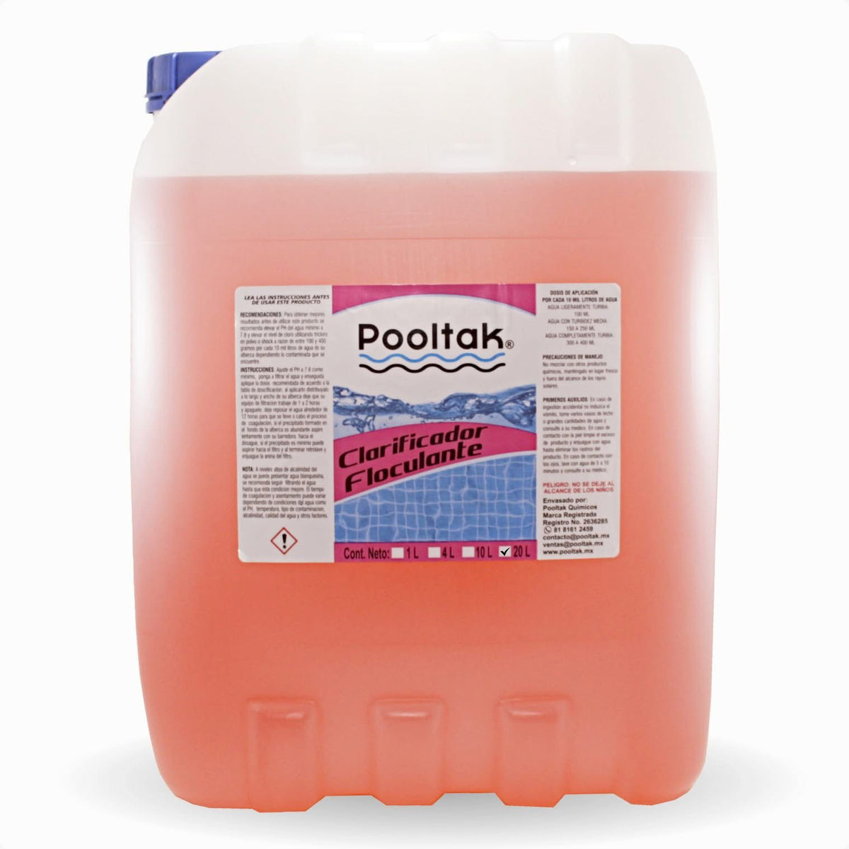 CLARIFICADOR FLOCULANTE POOLTAK 20 L