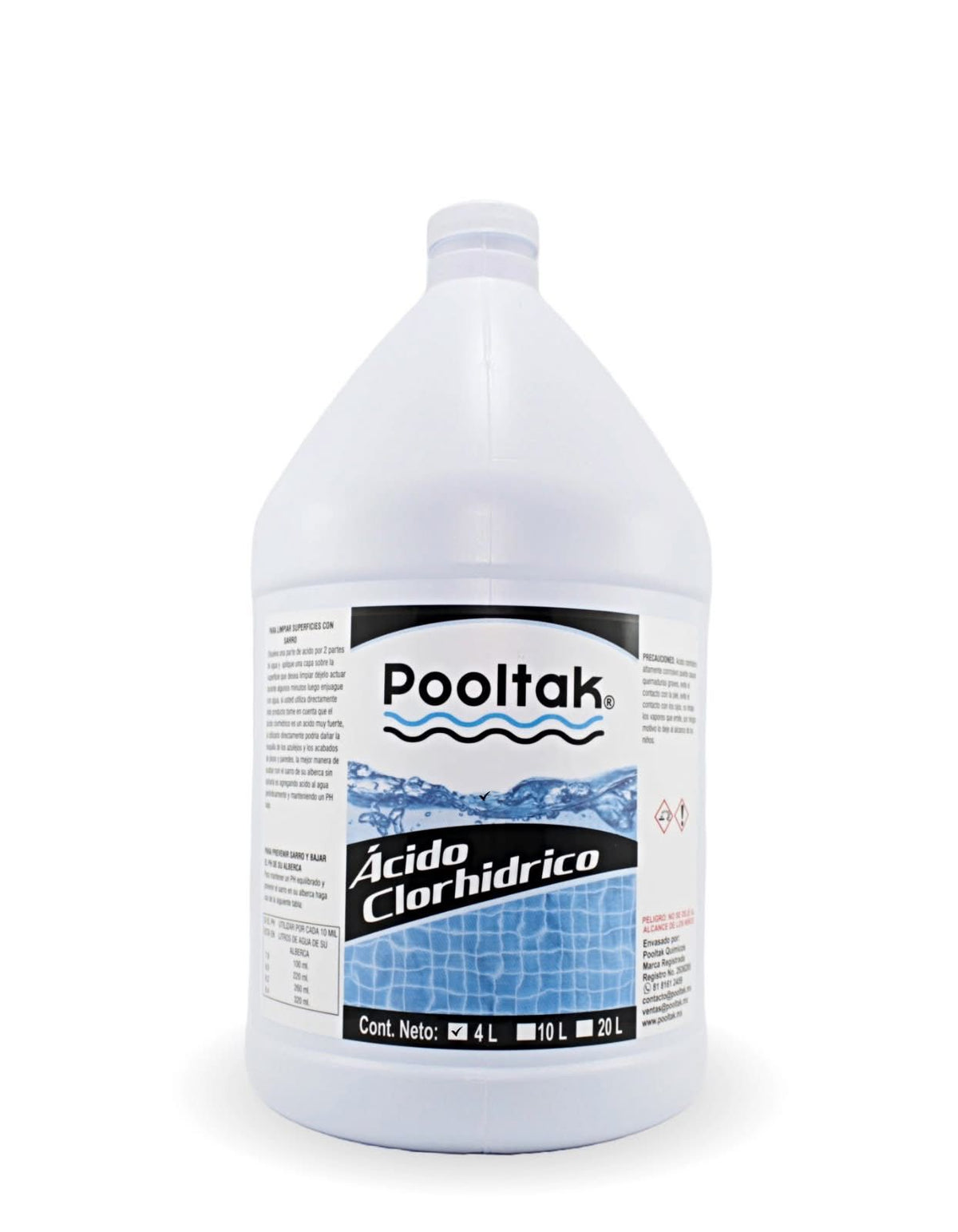 ACIDO CLORHIDRICO POOLTAK 4L